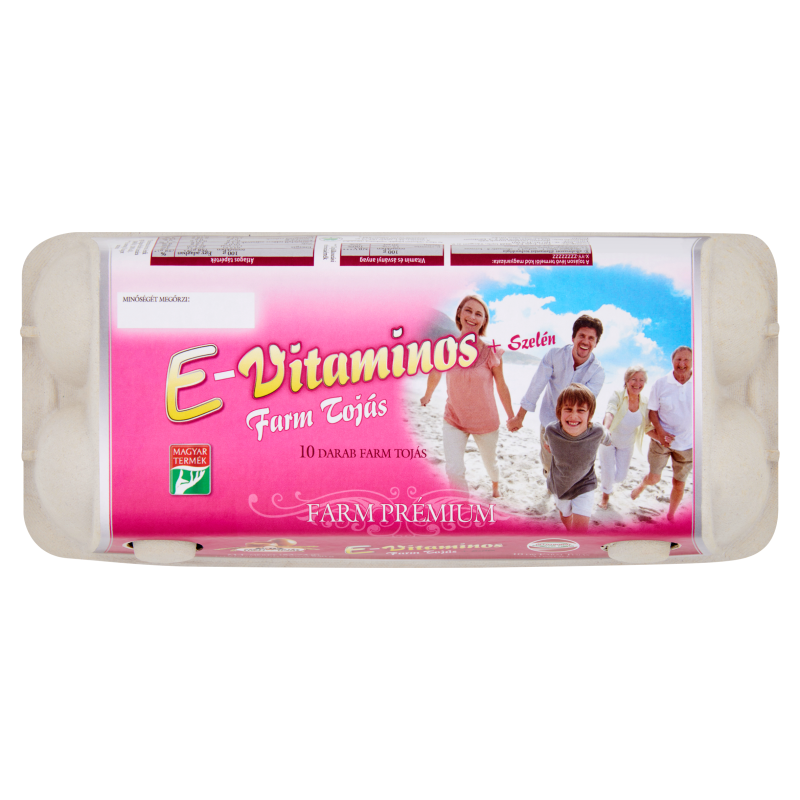 Farm Prémium 10 db E-vitaminos+szelén Farm tojás